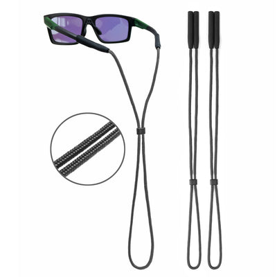 80Days Adjustable Eyeglass Strap: Nylon Retainer for Glasses and Sunglasses with Silicone Grips, Secure Fit