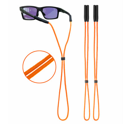 80Days Adjustable Eyeglass Strap: Nylon Retainer for Glasses and Sunglasses with Silicone Grips, Secure Fit