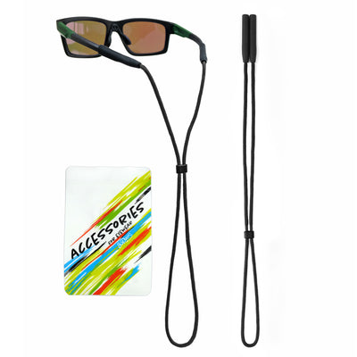 80Days Adjustable Eyeglass Strap: Nylon Retainer for Glasses and Sunglasses with Silicone Grips, Secure Fit