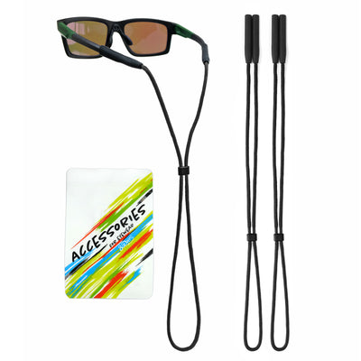 80Days Adjustable Eyeglass Strap: Nylon Retainer for Glasses and Sunglasses with Silicone Grips, Secure Fit