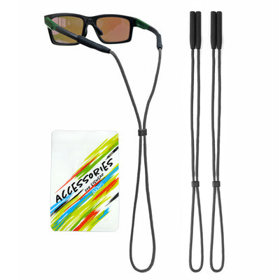 80Days Adjustable Eyeglass Strap: Nylon Retainer for Glasses and Sunglasses with Silicone Grips, Secure Fit